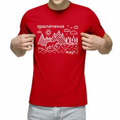 Футболка Us Basic, размер L, крaсный