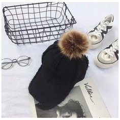 Бейсболка Accessori, размер 56-60, черный