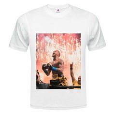 Футболка ONEQ унисекс 60-62 (4XL) размер с принтом Jake Paul, белая, размер 4XL, белый