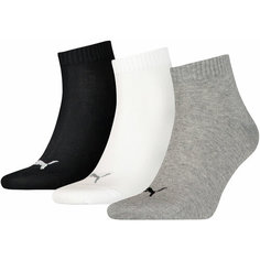 Носки PUMA, комплект, 3 пары, размер 3538, разноцветный