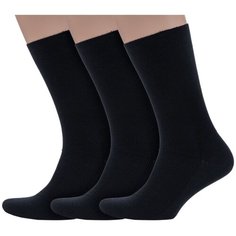 Носки Dr. Feet, комплект, 3 пары, размер 29, черный