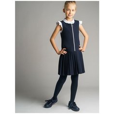 Школьный сарафан playToday, размер 134, синий