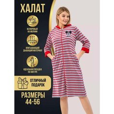 Халат , размер L, бордовый меланж TM Текстиль Pro