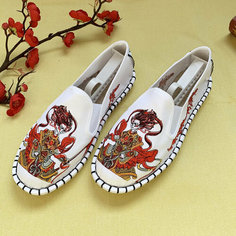 Туфли , размер 42, белый Beijing Opera Embroidery art