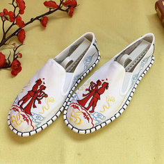 Туфли , размер 39, белый Beijing Opera Embroidery art