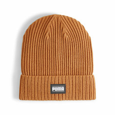 Кепка бини PUMA Ribbed Classic Cuff Beanie, размер OneSize, горчичный