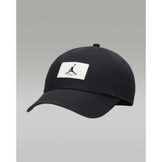 Бейсболка NIKE J CLUB CAP US CB FLT PATCH, размер S/M, черный, белый