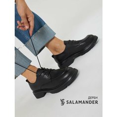 Полуботинки дерби Salamander, размер 37, черный