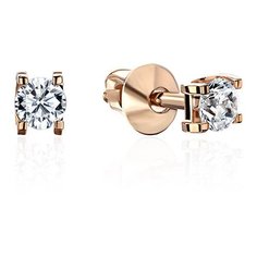 Серьги Эстет, красное золото, 585 проба, фианит, , золотистый