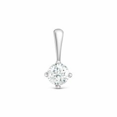 Подвеска VALTERA, серебро, 925 проба, родирование, фианит, серебристый