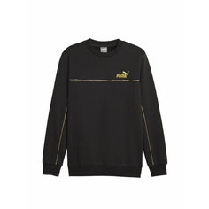 Свитшот PUMA Essential Minimal Gold Crew Neck, размер XL, , чeрный