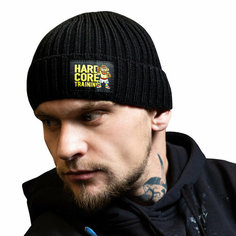 Шапка HARDCORE TRAINING, размер 52/60, черная