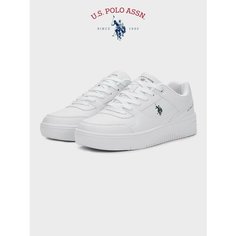 Кеды U.S. POLO ASSN., полнота 6 (RU)/ на среднюю стопу, размер 37, белый