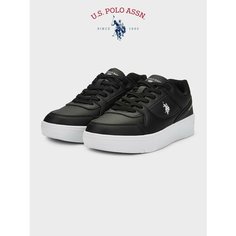 Кеды U.S. POLO ASSN., полнота 6 (RU)/ на среднюю стопу, размер 38, черный