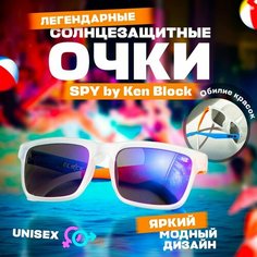 Солнцезащитные очки Spy, синий, оранжевый, белый