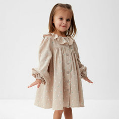 Платье Kaftan, размер 86/92, бежевый
