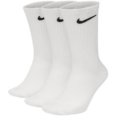 Носки NIKE M Everyday Lightweight Crew Sock 3 P, комплект, 3 пары, размер S, белый