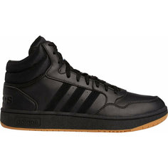 Кроссовки adidas Hoops 3.0 Mid, размер 11 UK, черный, белый