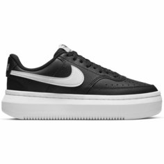 Кеды NIKE Nike Court Vision Alta Leather, полнота F (EU)/ на среднюю стопу, размер 10 US, чёрный