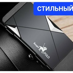 Ремень Rongke POLO, размер 130, черный 1