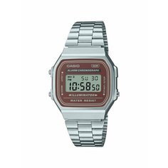 Наручные часы CASIO Vintage, серебристый/бордовый
