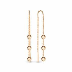 Серьги Delta jewelry factory, красное золото, 585 проба, , красный