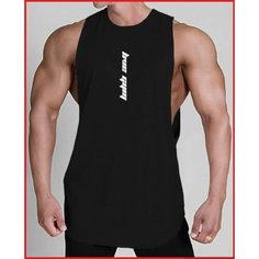 Майка спортивная Майка LIVE GUM, размер L, черный "black is black" Balanceshop74