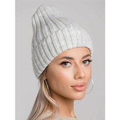 Шапка бини INVERNO, размер 54-58, светло-серый меланж