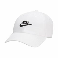 Бейсболка NIKE CLUB UNSTRUCTURED FUTURA WASH CAP, размер S/M, белый