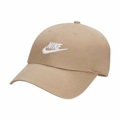 Бейсболка NIKE CLUB UNSTRUCTURED FUTURA WASH CAP, размер L/XL, бежевый