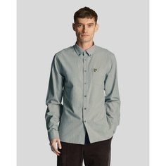 Рубашка Lyle & Scott Cotton Linen Button Down Shirt, размер M, серый