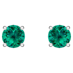 Моносерьга SWAROVSKI, кристаллы Swarovski, серебристый/зеленый