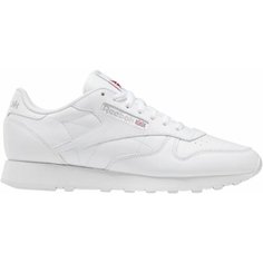 Кроссовки Reebok Classic Leather, полнота F (EU)/ на среднюю стопу, размер 9.5 US, white/white/pure grey 3