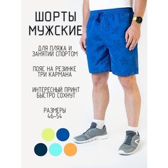 Шорты для плавания , размер 46/M, light blue Черепашки
