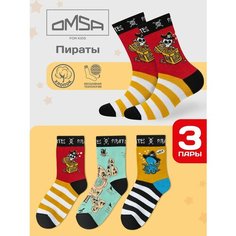 Носки Omsa размер 23-26 (14-16), , красный, желтый, зеленый