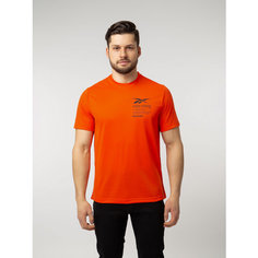 Футболка спортивная Reebok RUN GRAPHIC SS TEE, размер S, красный