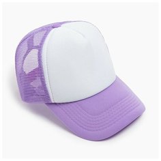 Бейсболка Minaku, размер 56, белый/сиреневый
