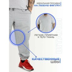 Брюки спортивные FORLIKE, размер 50, серый