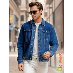 Куртка-рубашка MkJeans, размер M, navy blue