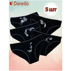 Трусы Donella, 5 шт., размер 10/11-146/152, черный