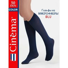 Гольфы Cinema темно - синие Осень-Зима 2024, 50 den, размер one size, синий