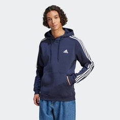 Худи спортивное adidas Essentials Fleece 3-Stripes Hoodie, размер L, , синий