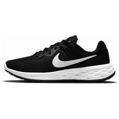 Кроссовки NIKE Revolution 6, полнота F (EU)/ на среднюю стопу, размер 8.5 US, черный, белый