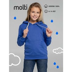 Худи molti, размер 6 лет, ярко-синий