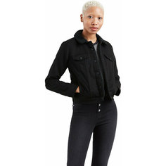 Джинсовая куртка Levis Women Original Sherpa Trucker Jacket, размер M, чёрный Levis®