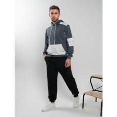 Костюм спортивный Jools Fashion, размер 50, белый, серый