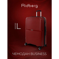 Чемодан RIDBERG, 101 л, размер L, бордовый