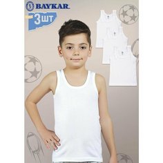 Майка BAYKAR, 3 шт., размер 4-134/140, белый