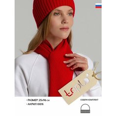 Шарф teplo,96х25 см, one size, алый Тепло