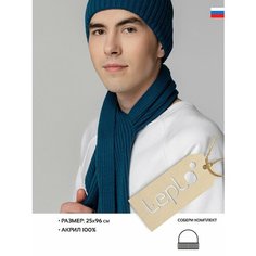Шарф teplo,96х25 см, one size, темно-синий Тепло